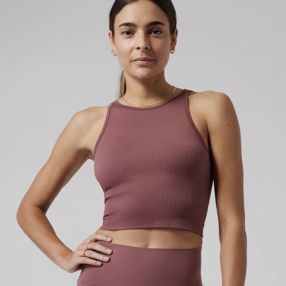 Aurora Seamless High Neck Crop Tank
